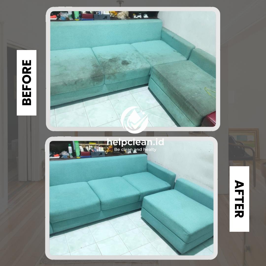 Before after pembersihan karpet